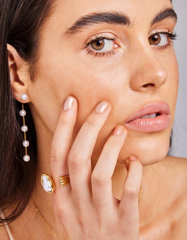 Zoe Olivia - Waterproof Luna Pearl Adjustable Ring