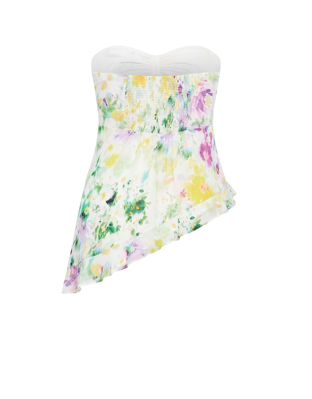 City Chic - Skai Asymmetrical Print Top