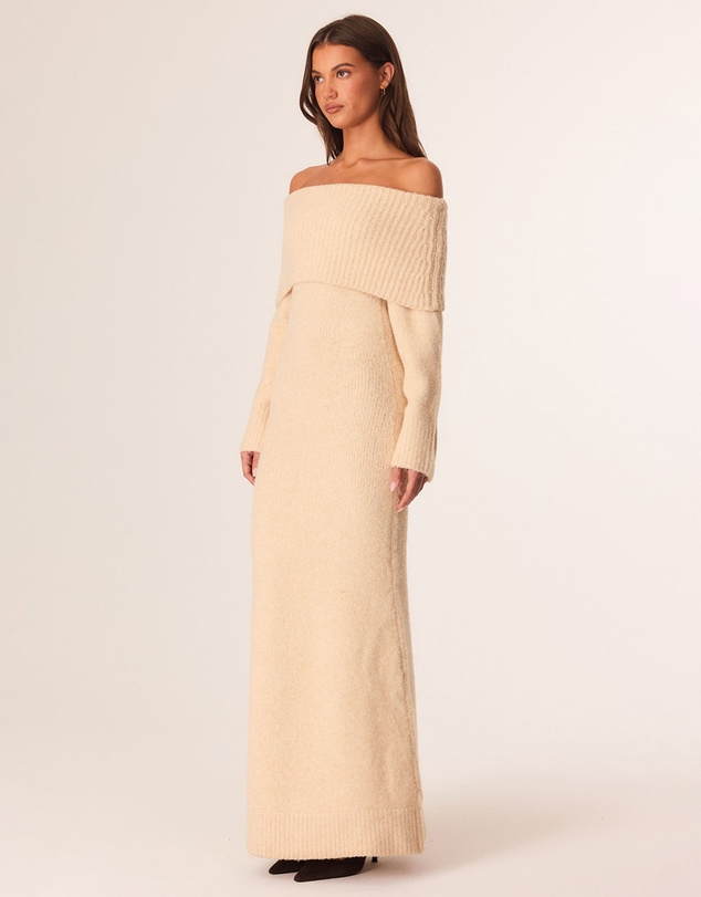 SNDYS - Winnie Off Shoulder Knit Maxi Dress