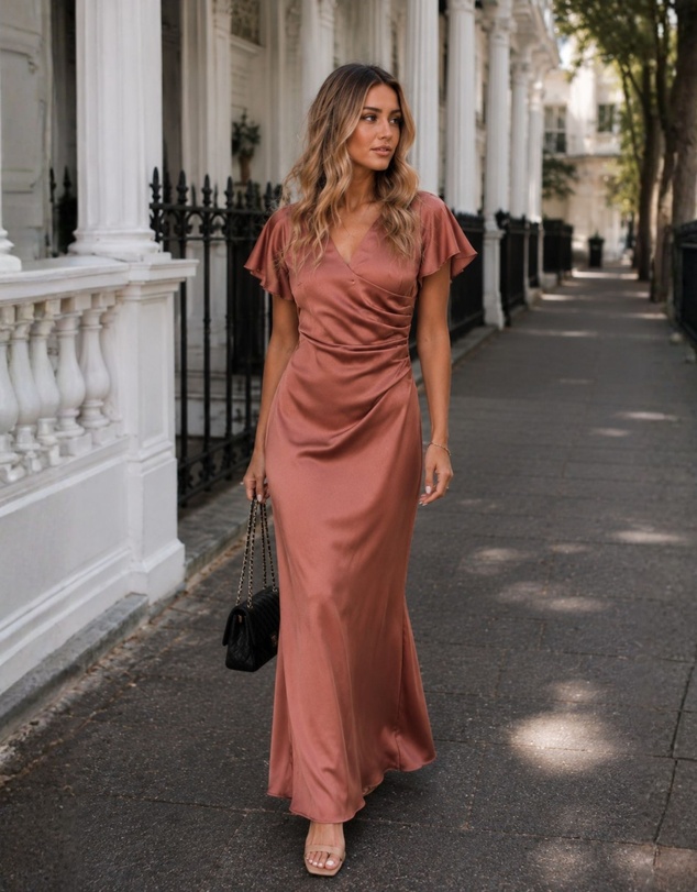 Esther Luxe - Doren Dress - Rust