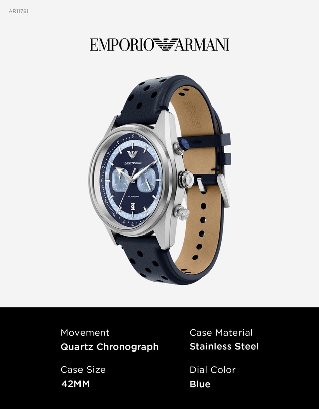 Emporio Armani - Blue Chronograph Watch