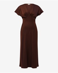 Forcast - Catalina V-Neck Satin Dress