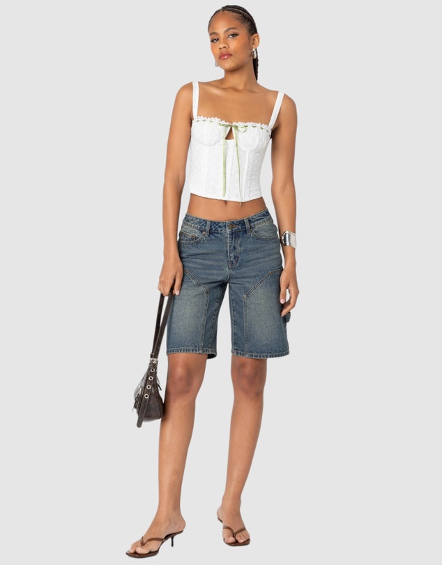 EDIKTED - Carpenter Denim Bermuda Shorts