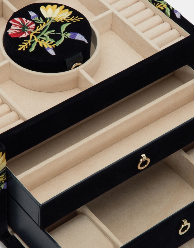 Wolf - Wolf Zoe Medium Jewellery Box Indigo