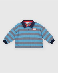 Goldie + Ace - Rugby Stripe Terry Sweat Top - Babies-Kids