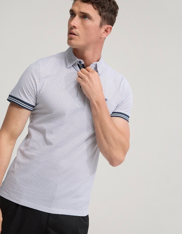 Oxford - Milo Cotton Jersey Printed Polo