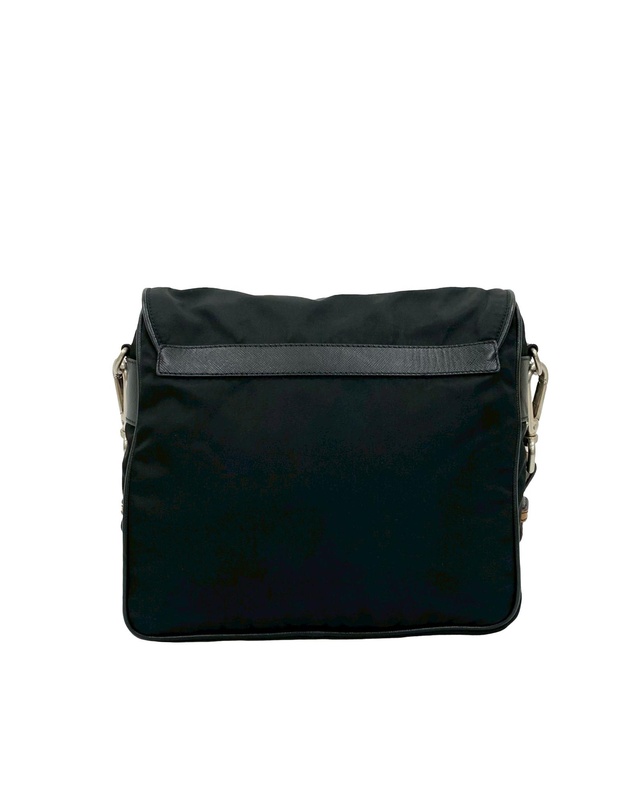 Pre-Loved by Azura Reborn - Pre-Loved Saffiano Trimmed Tessuto Shoulder Bag