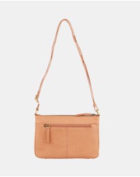 Pierre Cardin - Pierre Cardin Perforated Leather Multi Compartment Cross-body Bag
