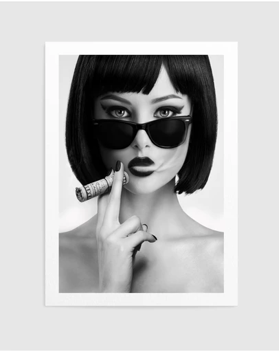 Olive et Oriel - Smoke This by David Drake Art Print
