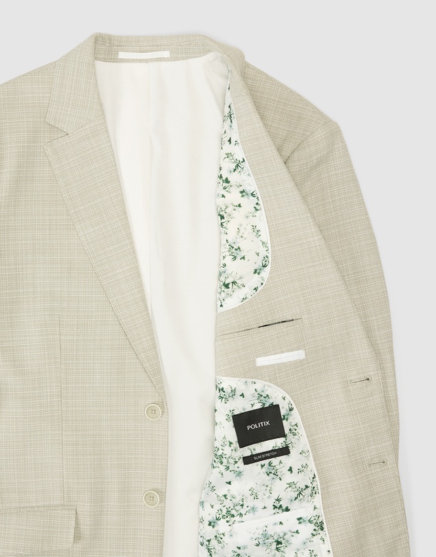 Politix - Single Breasted Textured Tailored Blazer