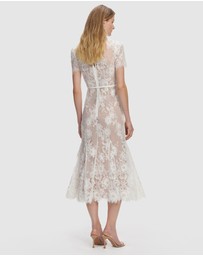 Self Portrait - Sequin Lace Midi Dress