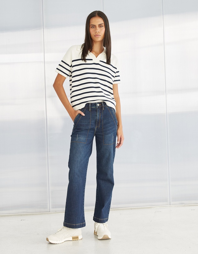 DRICOPER DENIM - Darra Cotton Polo Sweater
