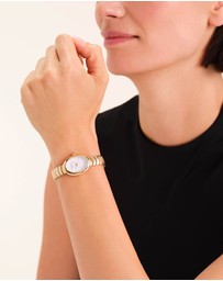 Rosefield - Ovale White Matte Gold-Tone Bracelet Watch