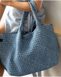 Chuchka - Leigh Woven Neoprene X-Large Tote - Light Denim