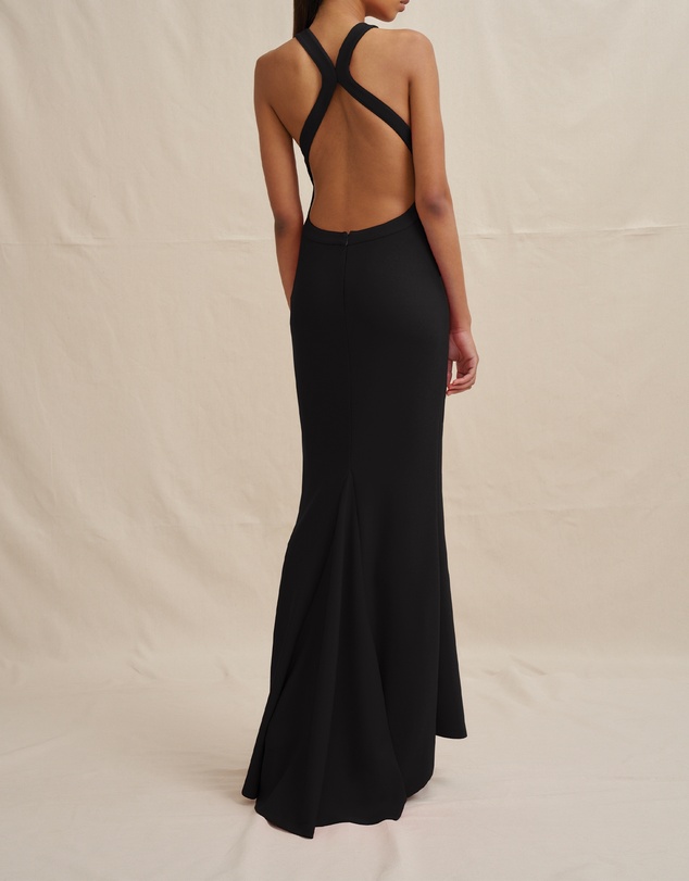 BY JOHNNY. - Velora Open Back Jersey Gown