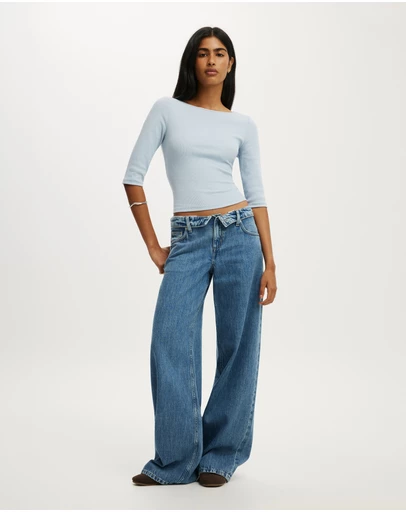 Cotton On - Low Rise Wide Jeans