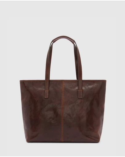 Florence - The Beatrice Brown Leather Tote Work Bag