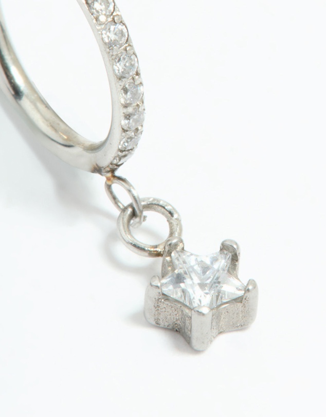 Lovisa - Surgical Steel Cubic Zirconia Micro Star Clicker Ring