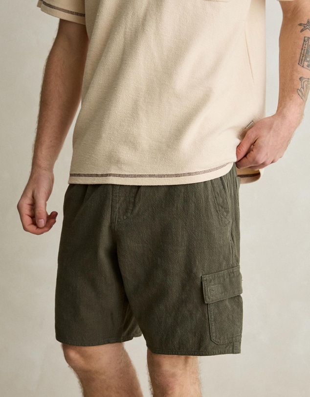 Rhythm - TEXTURED LINEN CARGO JAM - ICONIC EXCLUSIVE