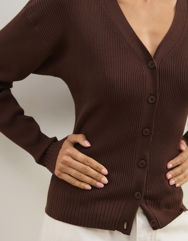 Atmos&Here - Nyla Button Front Knit Cardigan