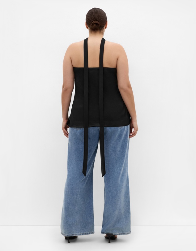 City Chic - Soiree Neck Tie Detail Top