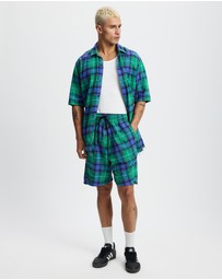 Surrounded By Ghosts - The Obsidian Cotton Drawstring Shorts