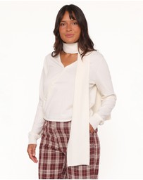 Petal & Pup - Cassinda Scarf Cardigan - Cream