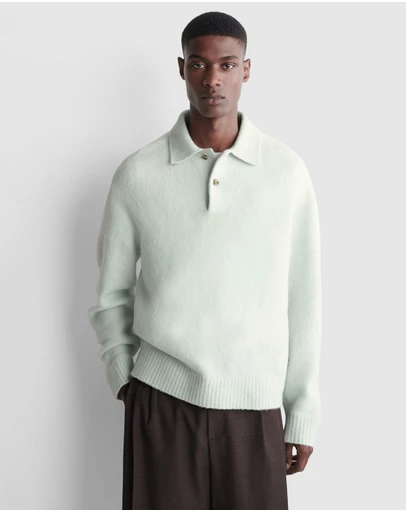 COS - Brushed-Wool Polo Shirt