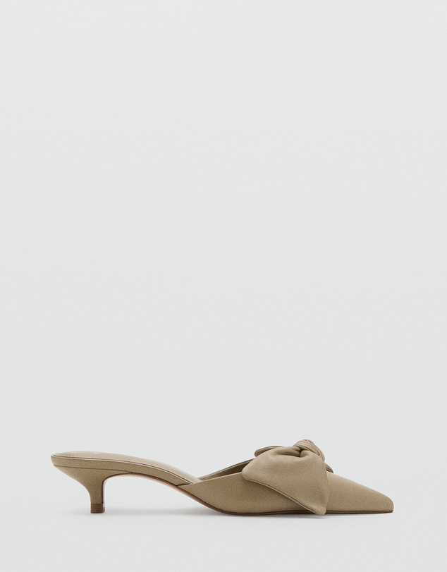M.N.G - Heeled Leather Shoes with Bow