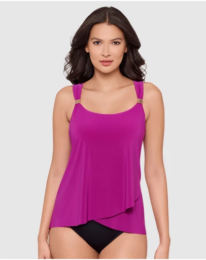 Miraclesuit Swimwear  - Dazzle Underwired Draped Tankini Top