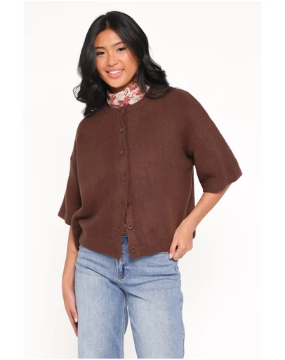 Petal & Pup - Lilith Knit Top - Chocolate Brown