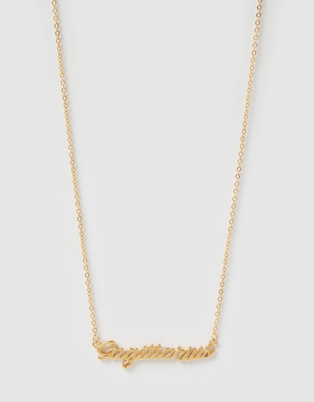 Izoa - Sagittarius Written Star Sign Necklace