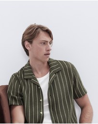 UNISON - Crochet Textured Resort Shirt