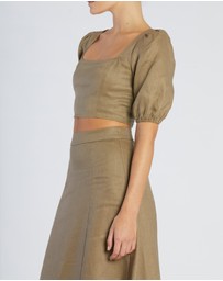 Amelius - Violetta Linen Crop Top