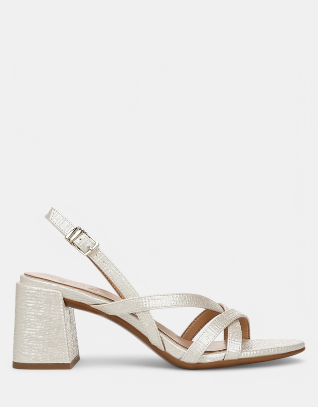 Naturalizer - Demi Block Heel Dress Sandal - Pearl White