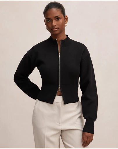 Forever New Petite - Hanna Petite Zip Knitted Jacket
