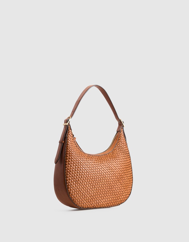 Evity - Sofia Weave Leather Hobo Bag