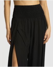 Seafolly - BEACH EDIT Shirred Waist Wrap Pant