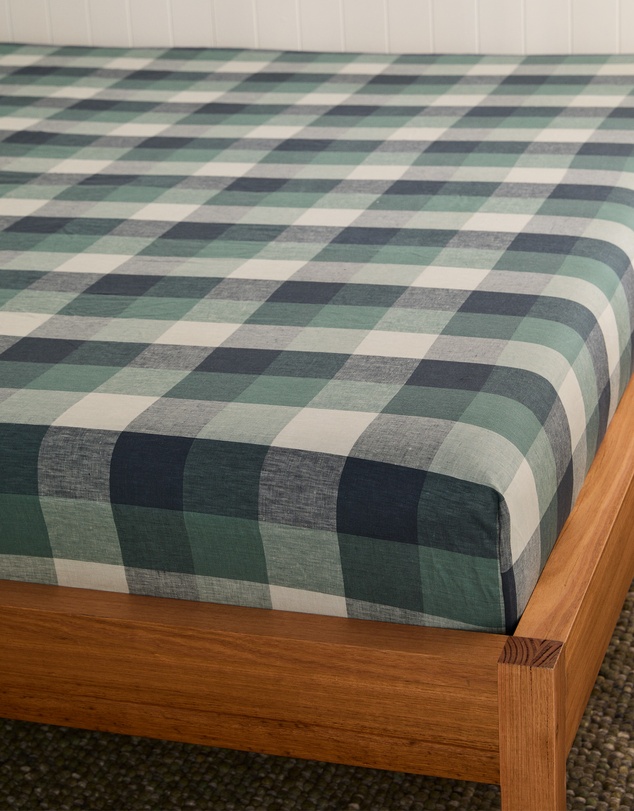 Sheet Society - Eve Linen Gingham Full Sheet Set