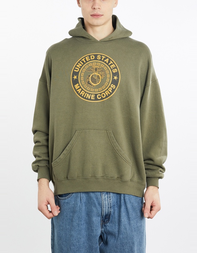 Vintage by The Real Deal - Pre Loved - Vintage United States Marine Corps Hooded Sweatshirt