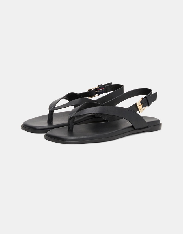 Tommy Hilfiger - Leather Color-Blocked Square Toe Sandals - Women's