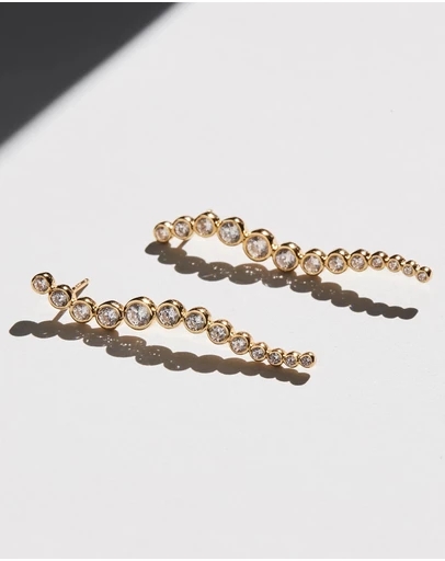 SAINT VALENTINE - Crescendo Drop Earrings - Gold