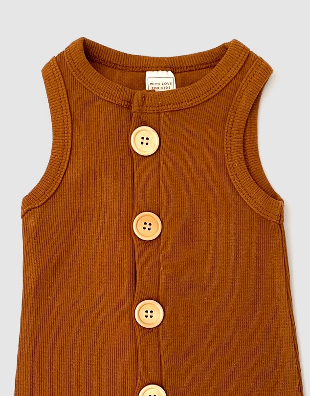 WITH LOVE FOR KIDS - BASICS Ribbed Romper - Babies