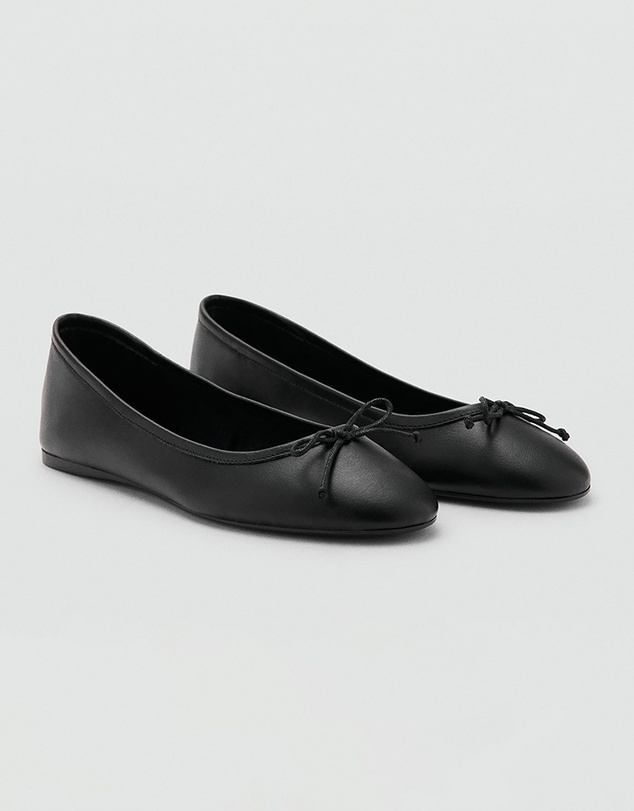 M.N.G - Leather Ballet Flats