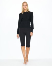 Dazie - Coffee Run Off Shoulder Knit Top