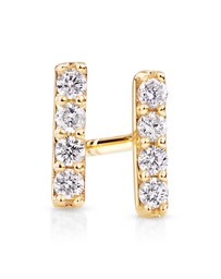 Michael Hill - Bar Stud Diamonds Earrings in 10kt Yellow Gold