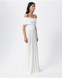 Norma Kamali - Sleeveless Cowl Neck Flared Gown