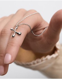 PDPAOLA - Initial 2026 X Silver Pendant Necklace