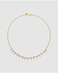 Elli Jewelry - Necklace Crystal Ball 925 Sterling Silver Gold-Plated