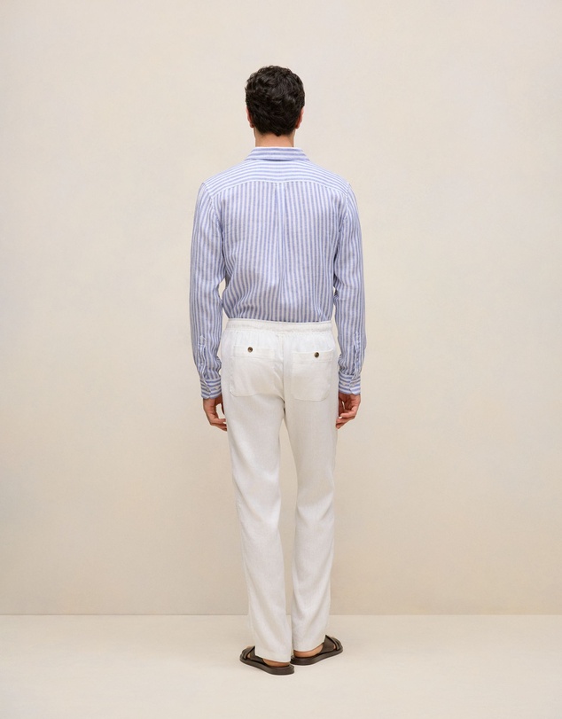 Trenery - Linen Drawcord Pant in White